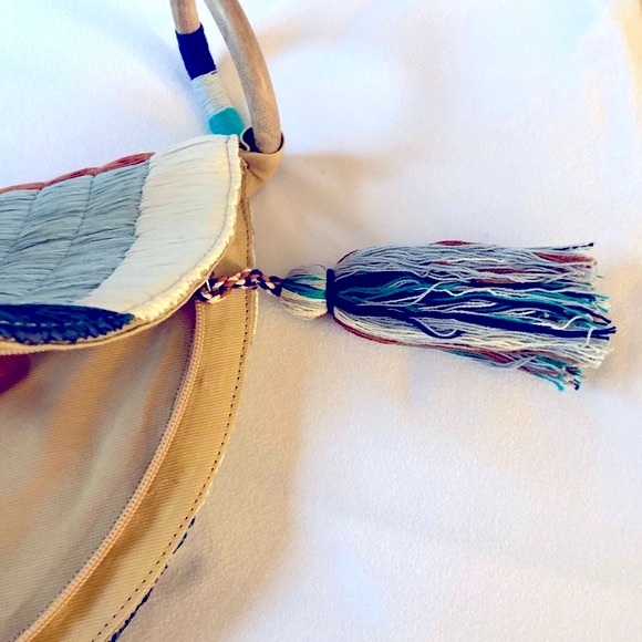 NWT! Roller Rabbit Pandita Clutch Raffia Straw Bag - Picture 5 of 10